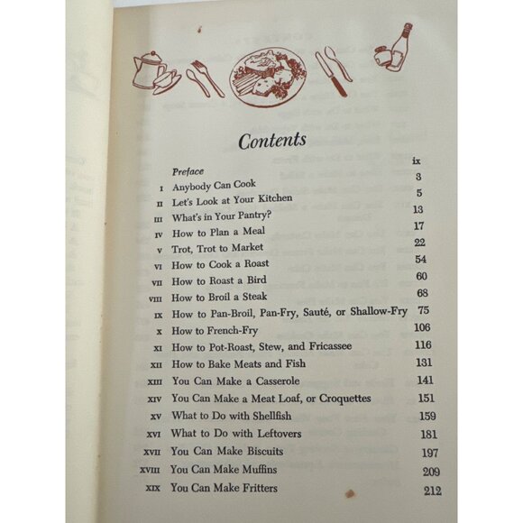 Vtg 1954 The Easy Way To Good Cooking Gwen French HC Cookbook Recipes First Ed - Picture 7 of 16